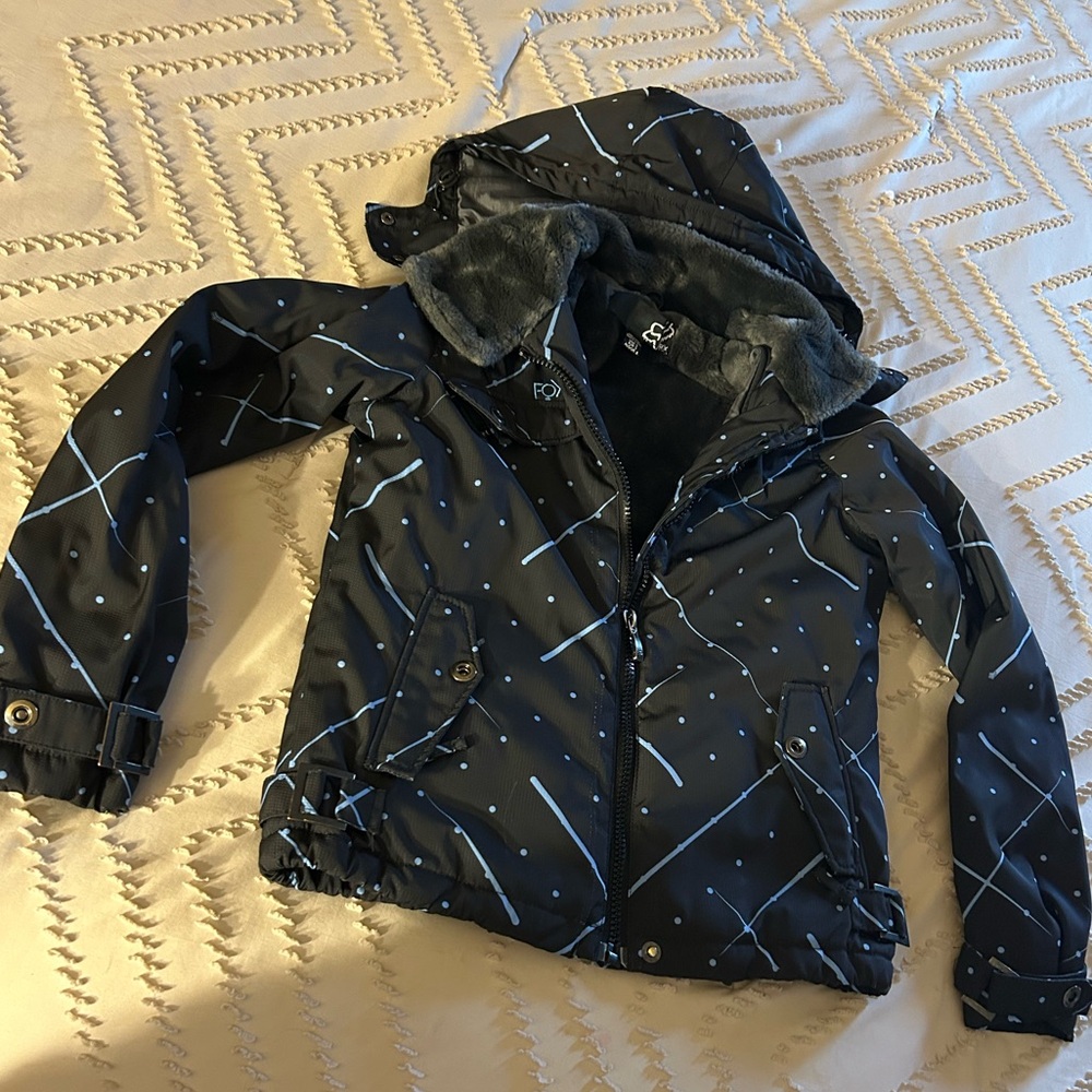Fox Charcoal Fur-Lined Jacket